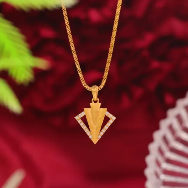 Arrow Design Elegant Gold Necklace