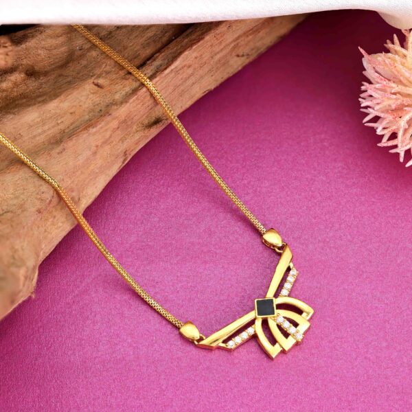 Gold Necklace with Modern Geometry