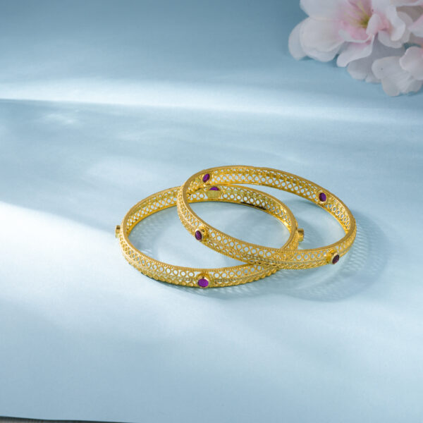 Pink Stone Bangles