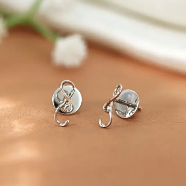 Platinum Stud Earrings