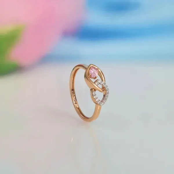 Refined Interlaced Circle Rose Gold Ring