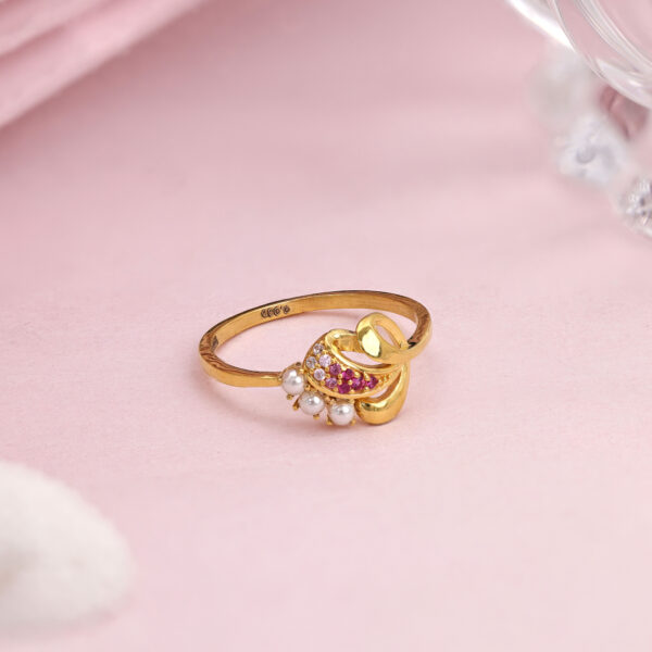 Whisper Gold Ring in Pink
